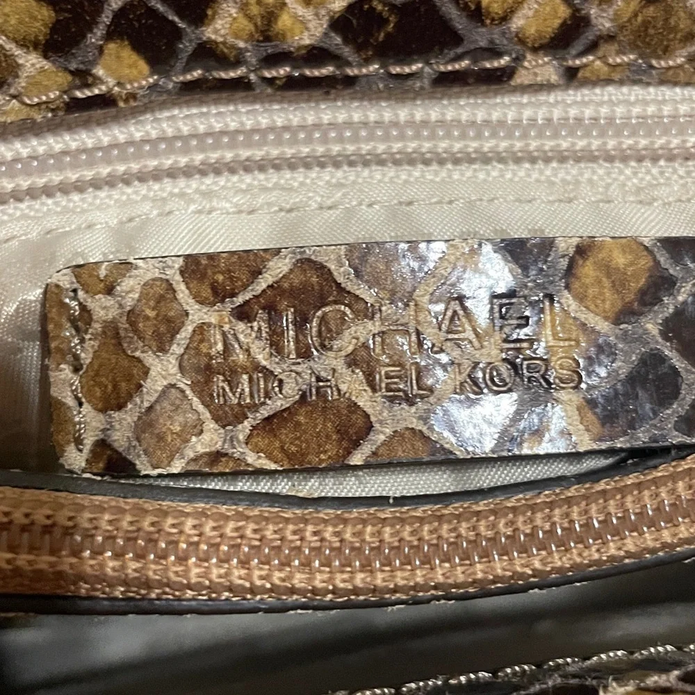 Michael Kors Snake Print Shoulder Bag